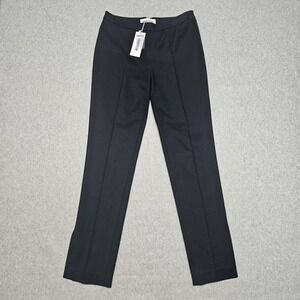 Partow‎ Black Maurice Split Leg Ankle Crop Dress Pants Size 4 NWT